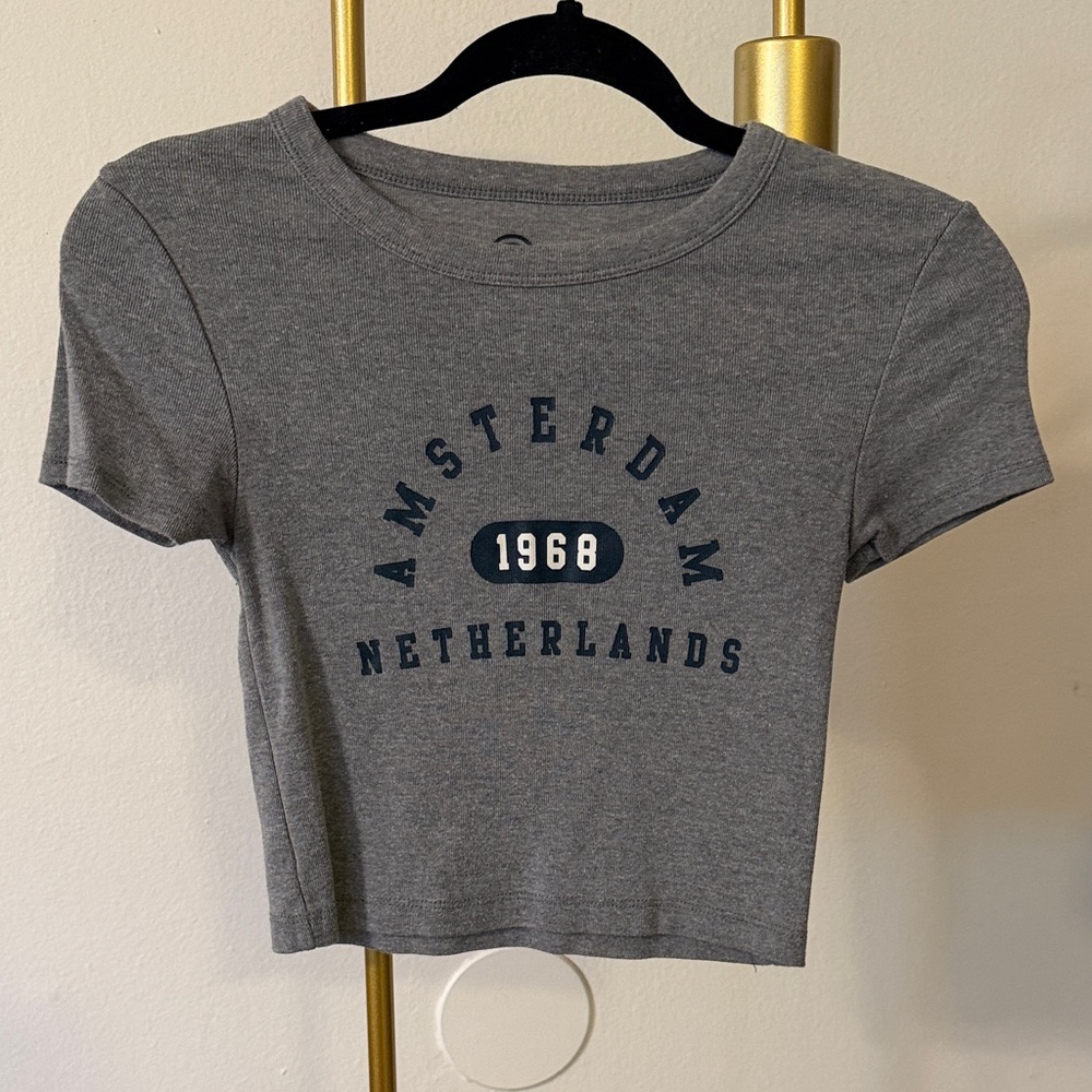 Amsterdam 1968 Gray Crop Top